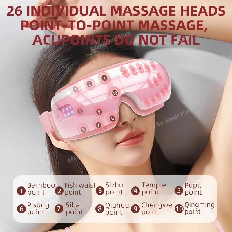 Electric Eye Massager Vibration Hot Compress Air Bag Relief Fatigue Removal Dark Circle Sleep Eye Care Massage Instrument