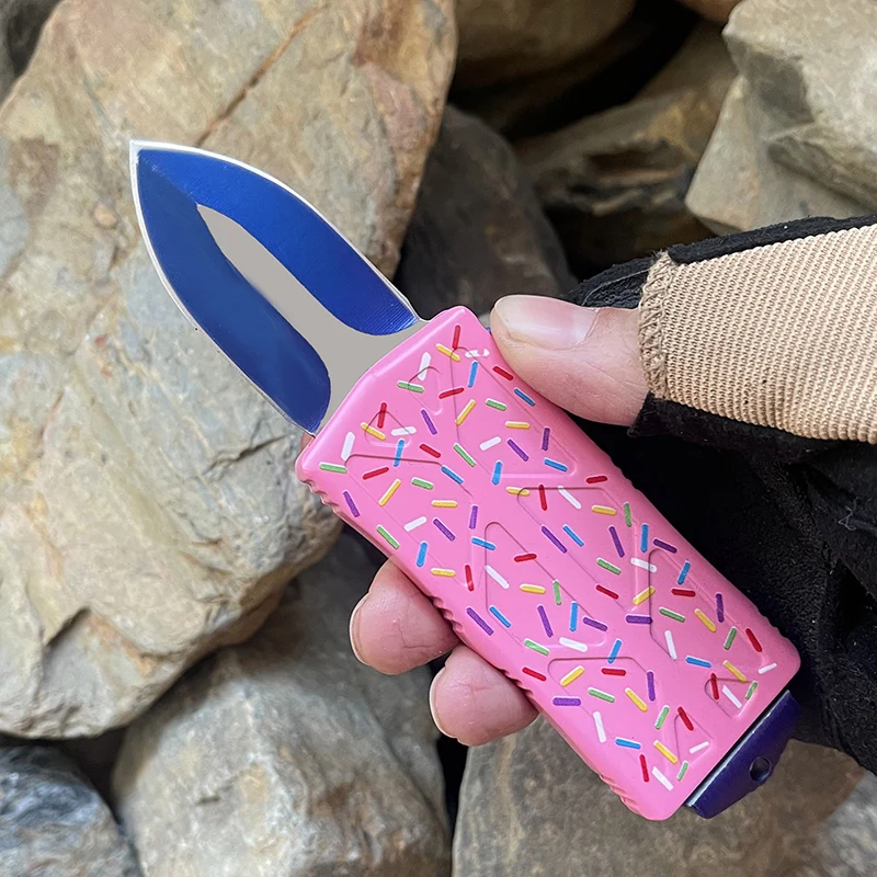 

UT Series Dessertr MICRO ULTRA Exocat OTF D2 Blade EDC Tools Mini Outdoor Donut Pink Camping Folding Pocket Knife