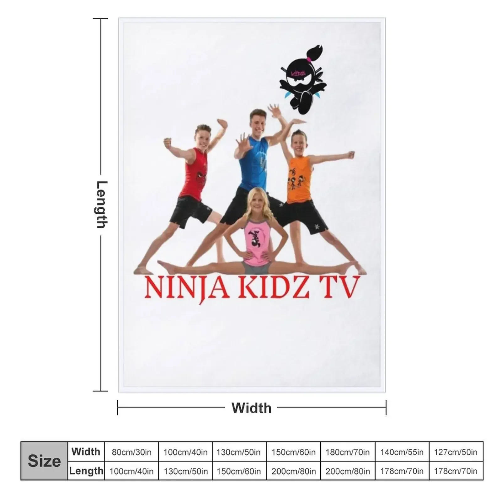 Greeting cards and kids t-shirts of ninja kidz tv Throw Blanket Soft Plush Plaid Flannels Bed Blankets