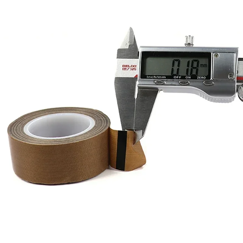 High Temperature PTFE Coated Fabric Tape 5~100mm 0.13/0.18mm Adhesive Electrical Insulation Tape for Vacuum Sealer Machine