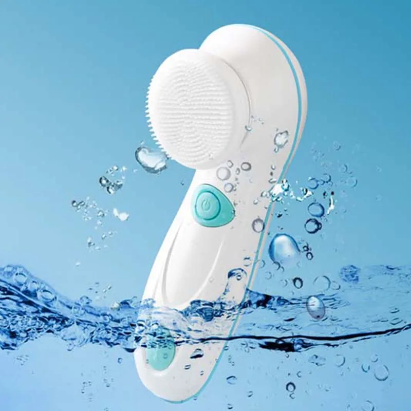 Mini waterproof portable massager, electric facial cleanser, rechargeable model, household multifunctional facial cleanser