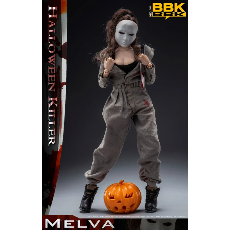 

1/6 Scale BBK008 Female Model Halloween Killer Girl Melva Full Set 12-inch Action Figure Model Gifts Collection In Stock