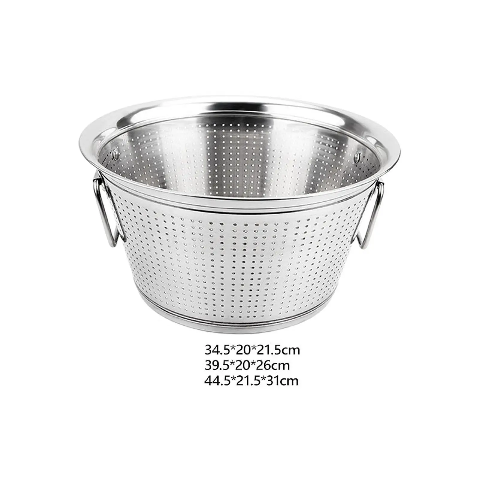 Colino per riso rotondo leggero con doppi manici Bacche per verdure robuste e multiuso per uso domestico Ciotole per spaghetti Bacchette