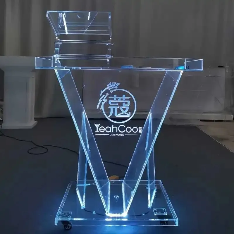 KTV Bar Symphony Glow DJ DJing Desk Nightclub Party Private Room Mobile Dancing Voice-activated Mixer DJing Table