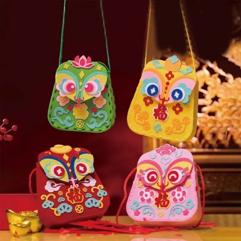 39BB Coser sus propios bolsos Bolsas costura Kids Arts & Crafts Regalos preescolares Bag Bag Bolso hombro para niños