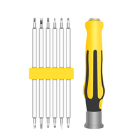 6 in 1 Set Safety Tamper-Proof Magnetic Screwdriver Bit Hex Torx Screwdriver Head Flat Hand Tools