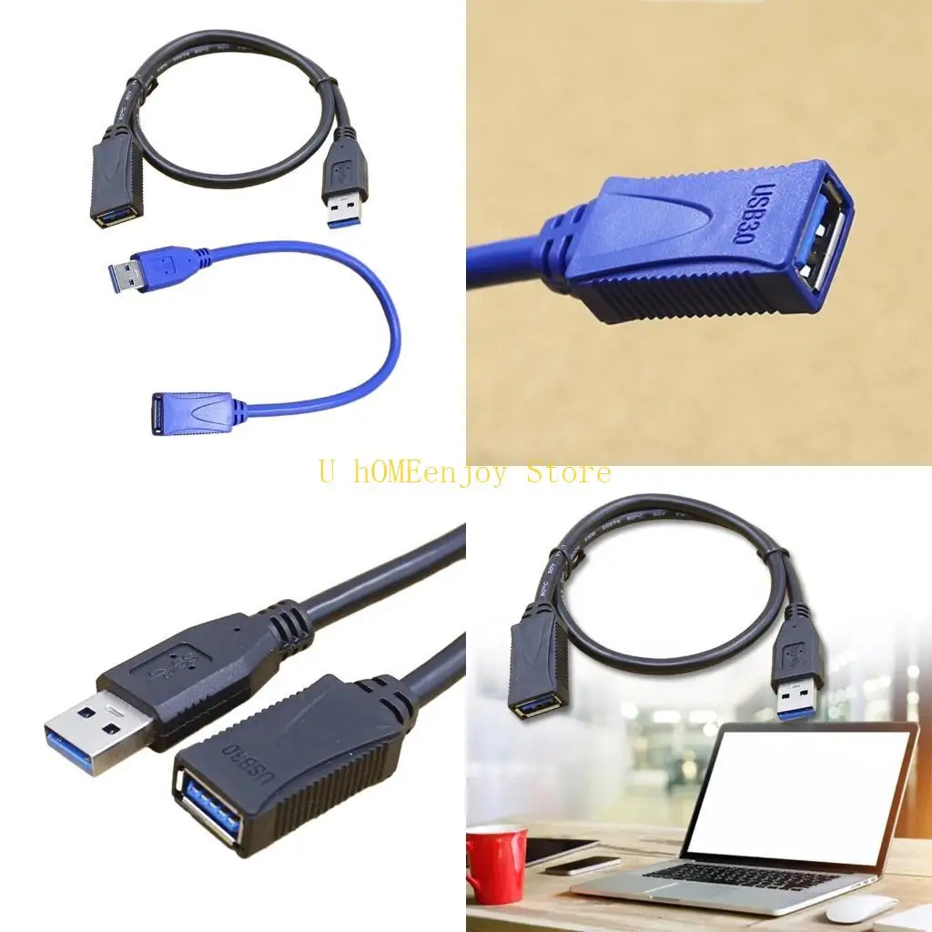 B0KF Reliable USB3.0 Extension Cord for Card Reader Udisk Keyboard Mouse USB Fan