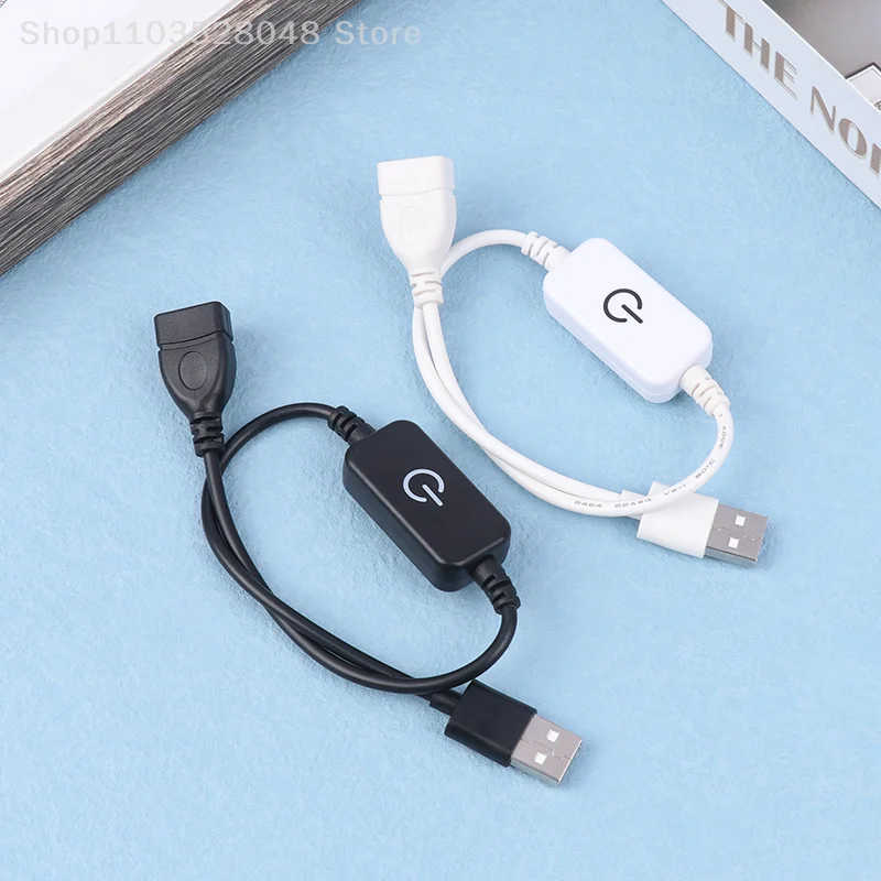 DC 5V USB LED Inline Touch Dimming Switch 30CM ON Off Button Extension Cable Cord Dimer For Single Color LED Strip Light