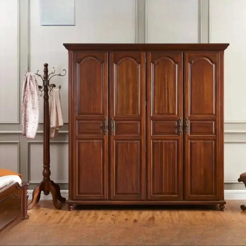 Wood Hanging Clothes Wardrobe Closet Luxury Brown Space Saving Wardrobes Bedroom Wooden Hotel Armadio Guardaroba Furniture Home