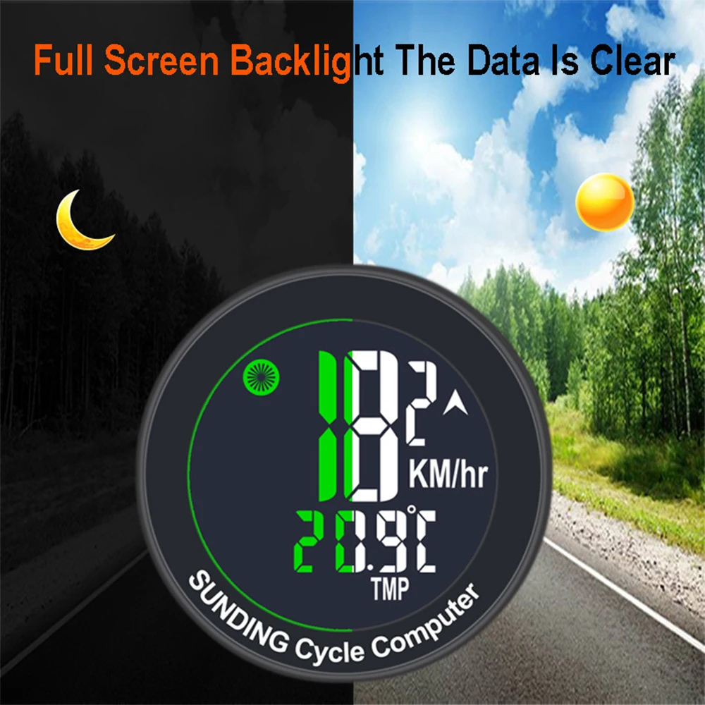 Wireless Bicycle Computer Waterproof Bike Speedometer Multi-functional Bicycle Odometer for Bicycle Computer Wireless Accessory