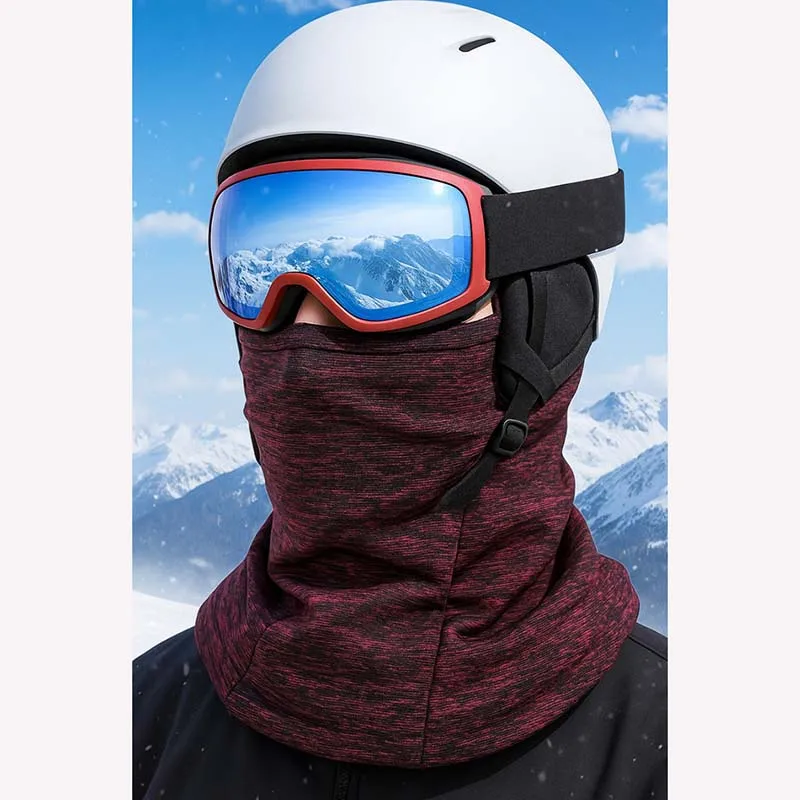 

Outdoor Sports Warm Face Mask Thick Cationic Fabric Skiing Windproof Head Cover All-in-one Multifunctional Thermal Lock Neck