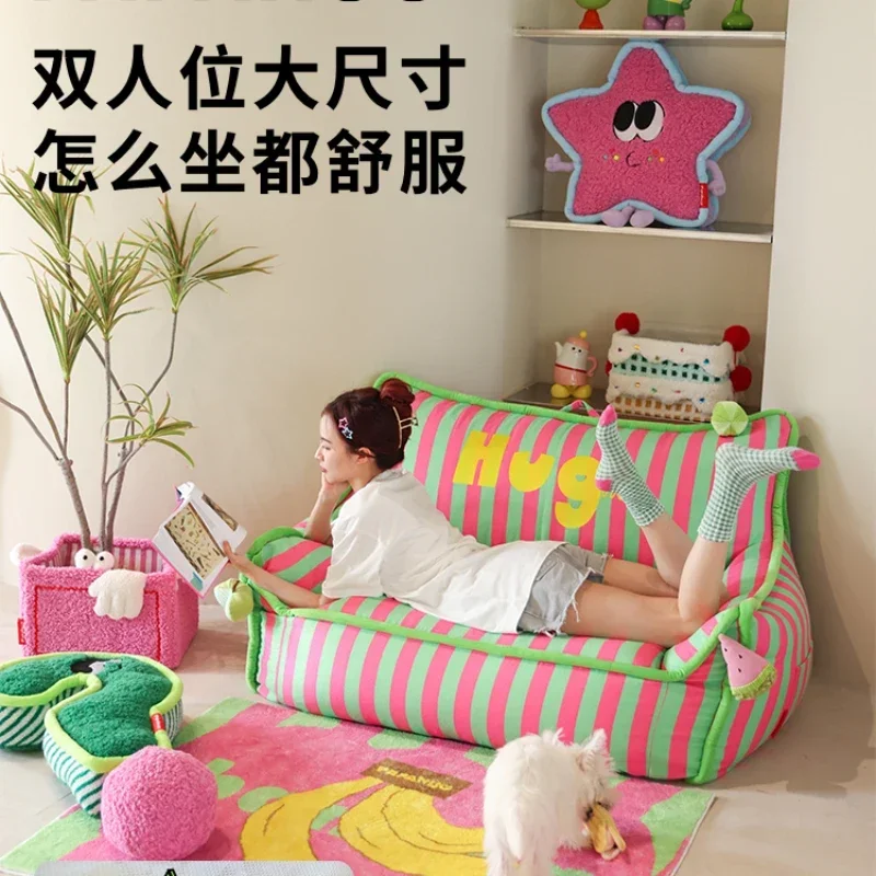 Double sofa recliner bedroom living room tatami back chair balcony human kennel lazy sofa