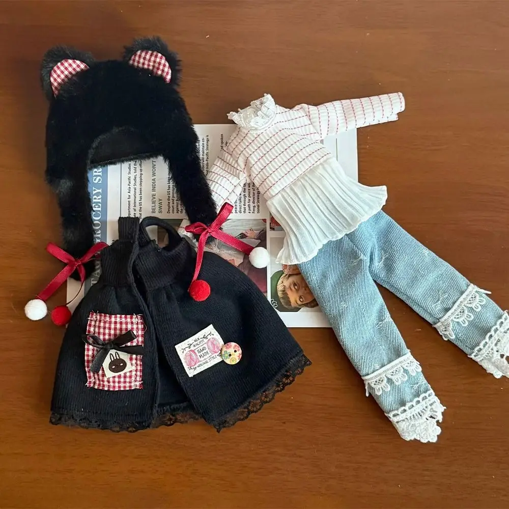 30 cm maat BJD jurk prinses Lolita stijl 1/6 schaal mode outfit met hoofddeksels verwisselbare kleding casual set
