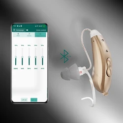 Bluetooth Hearing Aids Digital New Invisible BTE 10 Channel SF101 Mobile APP Program Adaptation Adjustment Audifonos Elderly