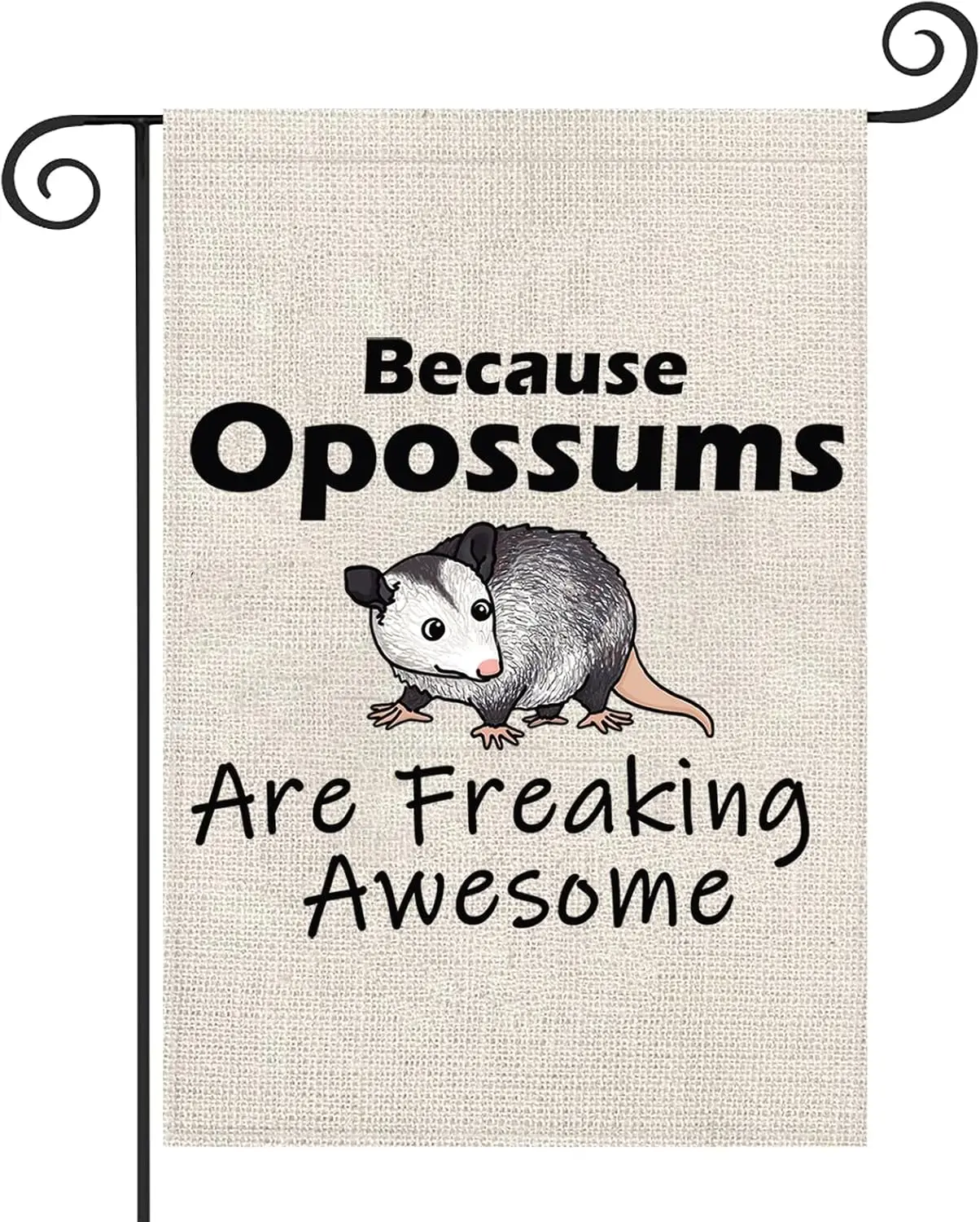 Opossums Lovers Housewarming Gift Because Opossums Are Freaking Awesome Outdoor Flag Opossums Themed Garden Flag (Because Opossu