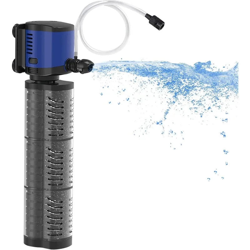 

Pond Pump 660GPH Filtration Pump, Fountain Sump Submersible Water Pump w/Sponge Filter, 8ft. High Lift Powerful