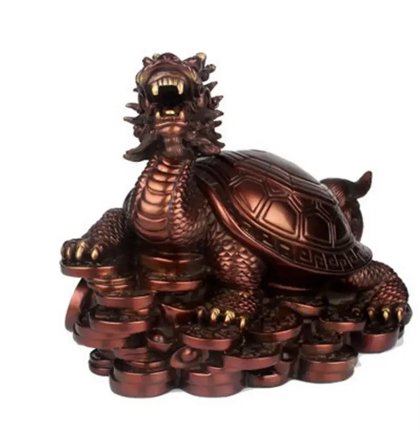 Kaiguang pure copper tortoise ornament copper Dragon Tortoise eight trigrams tortoise Zhaocai office home ornamen