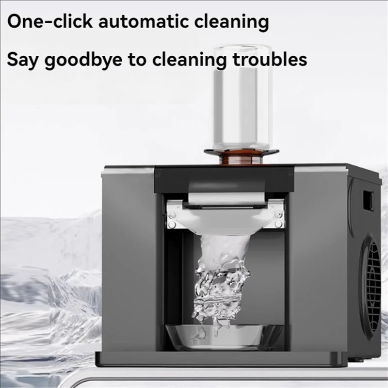Air-cooled Snowflake Ice Machine Small Snow Continuous Cooled Bingsu Shaver Smoothie Crusher 110V/220V-50Hz