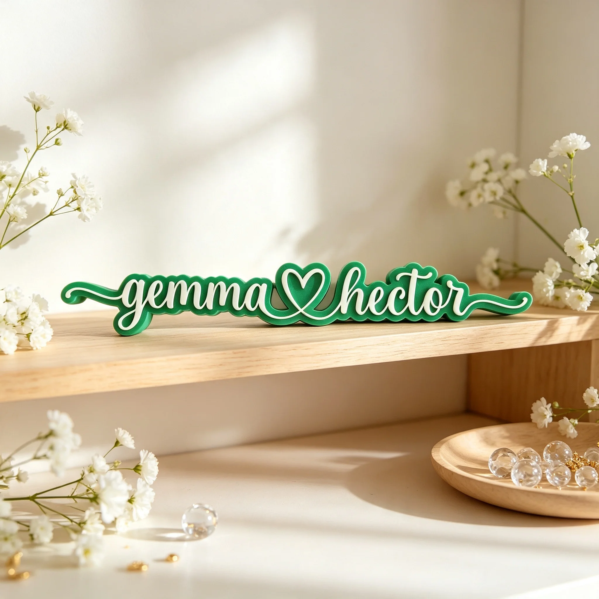 Custom 3D Love Letter Tabletop Decor Name Plaque Centerpiece Romantic Home Decor For Home Bedroom Hotel Valentine Wedding Party