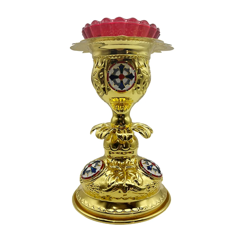 Orthodox Gold Candle Holder Religious Candlestick Votive Candelabra Christian Catholic Church Decoration Supplies подсвечники