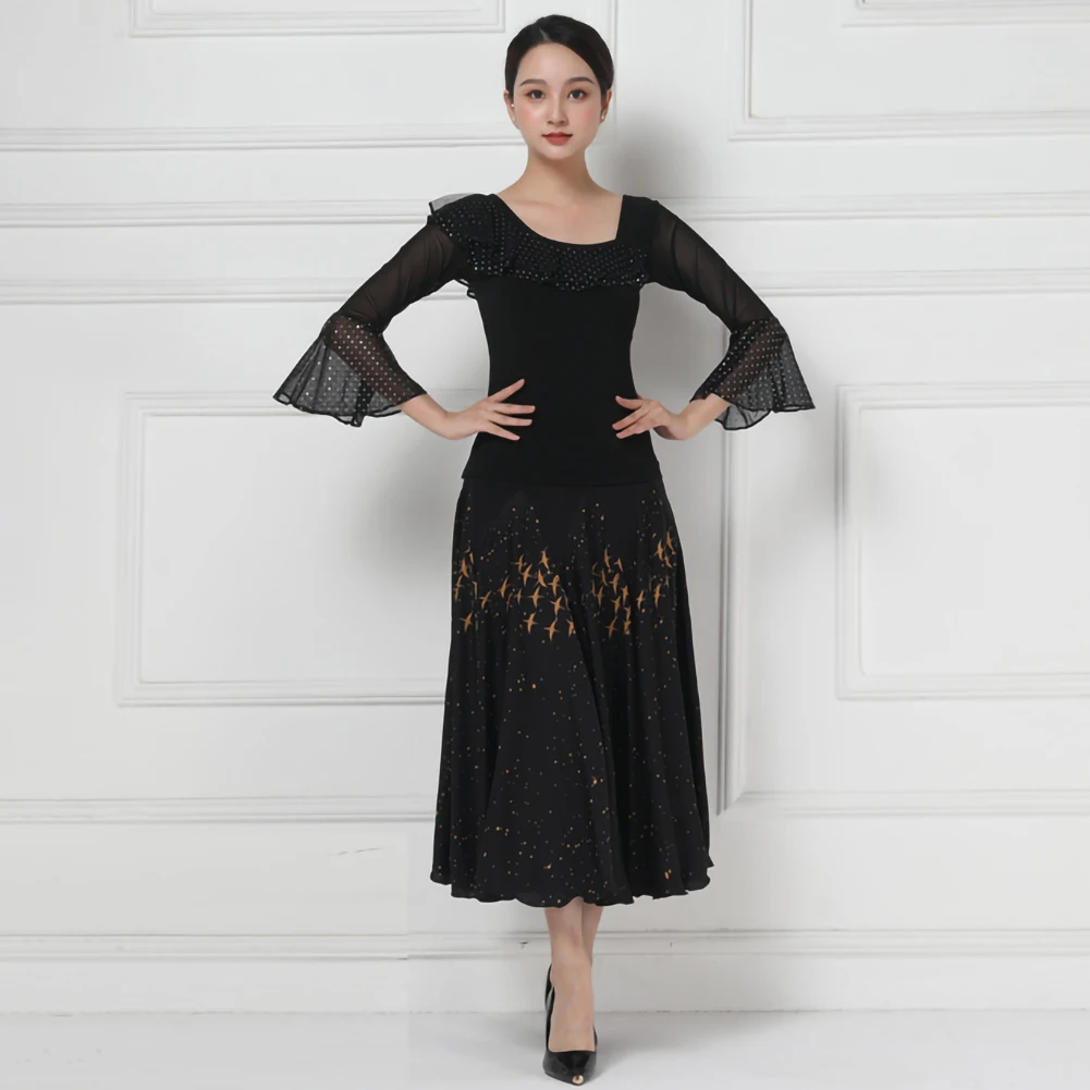 

Платье для соревнований по бальным танцам, топы с короткими рукавами, костюмы для бальных танцев, турниров, костюм, платье для вальса, женская одежда