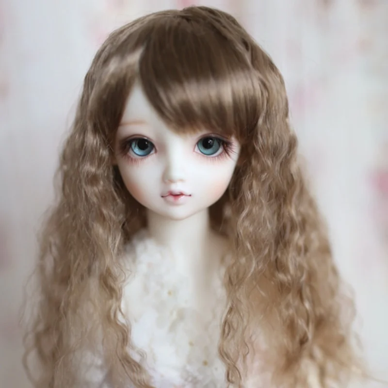 JD149 Wholesale Pretty Wave BJD Syntheitc Mohair Wig From Size 3-4inch to 9-10inch Tiny OB11 YOSD MSD SD Doll Hair Accessories