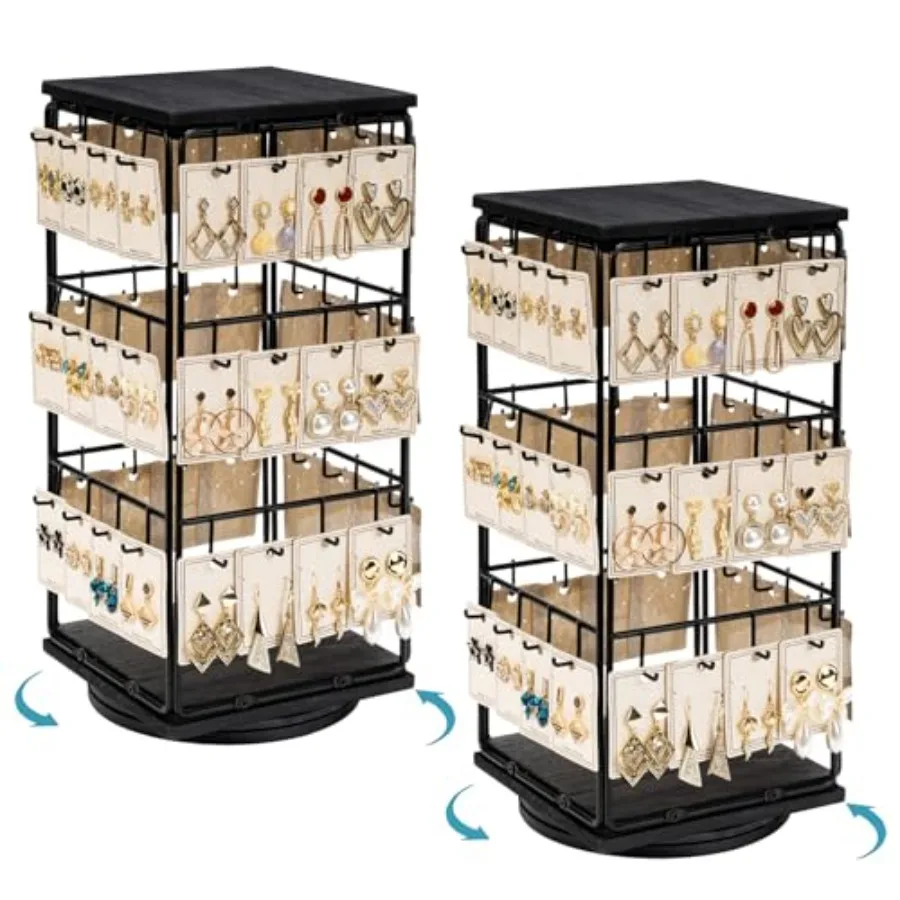 

360 Rotating Earring Display Stands for Selling Earring Rack Display Holder Stand Jewelry Display for Selling Earring Cards Nec