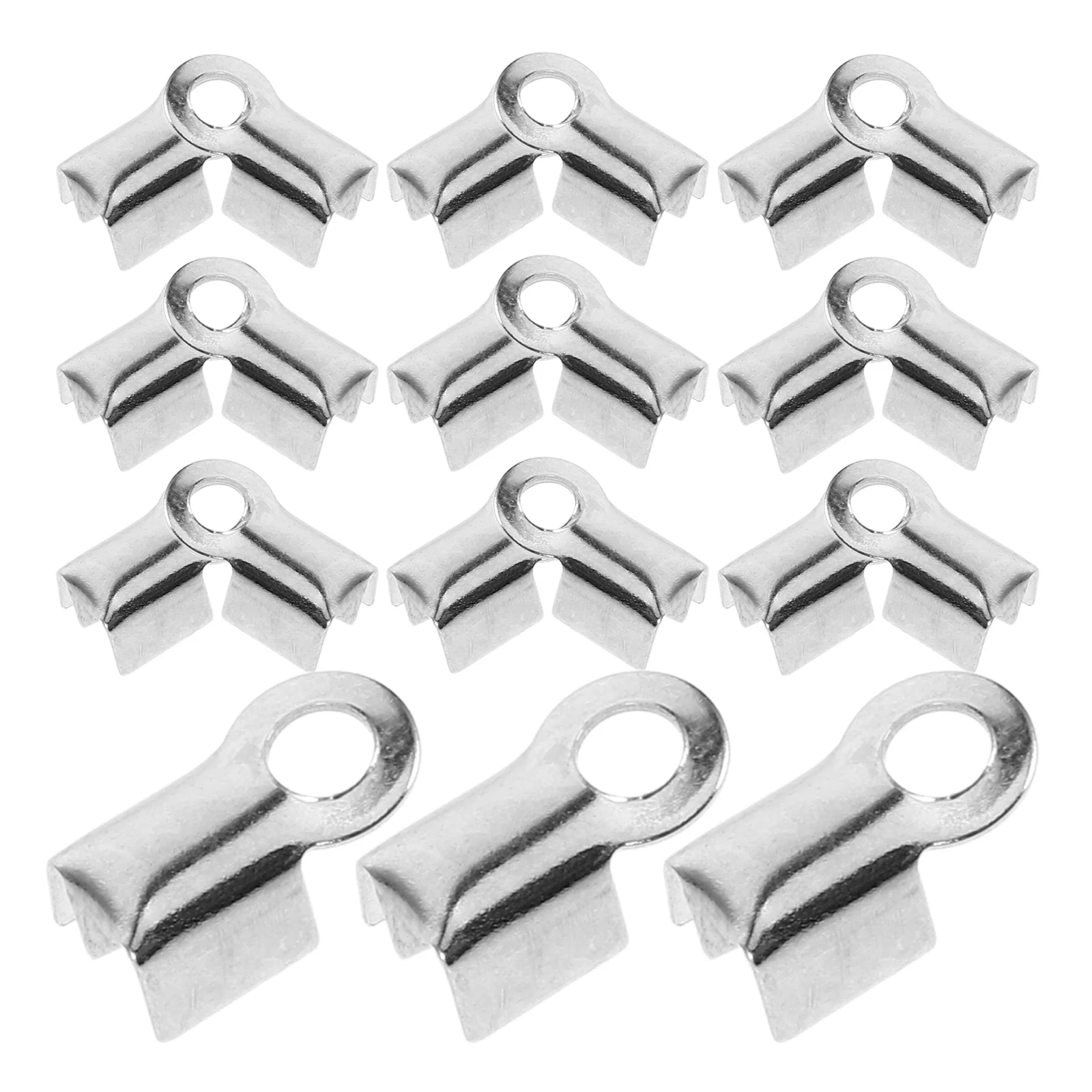 

100pcs Ribbon Ending Clasp Jewelry Making Connector Bracelet Buckle Diy Accessories Bright Color Easy Replacement Unique