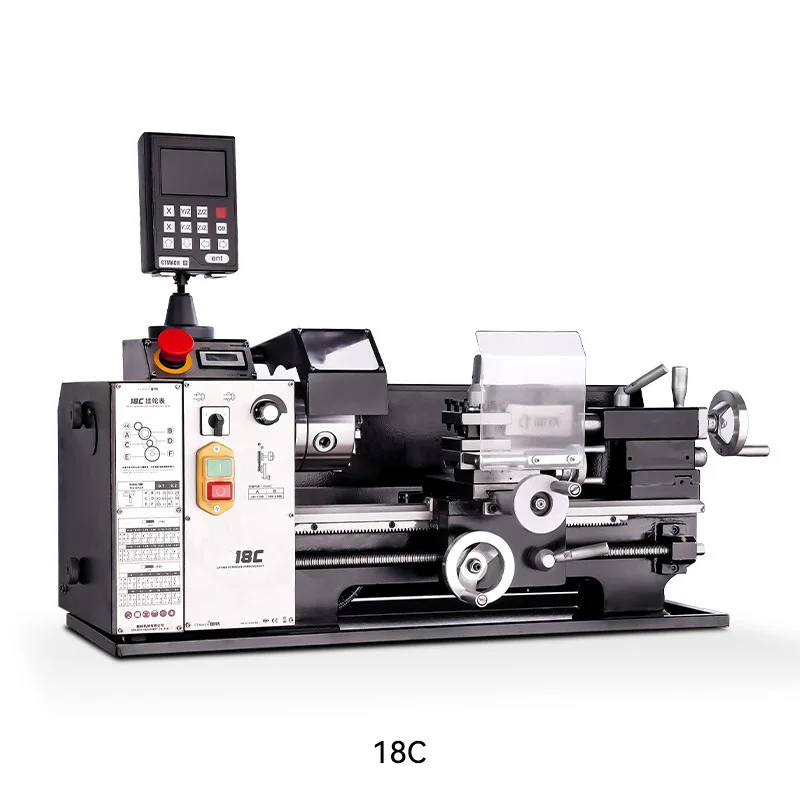 Desktop Mini Metal Lathe Machine Digital Control Operation Panel Variable Speed Metal Turning Lathe