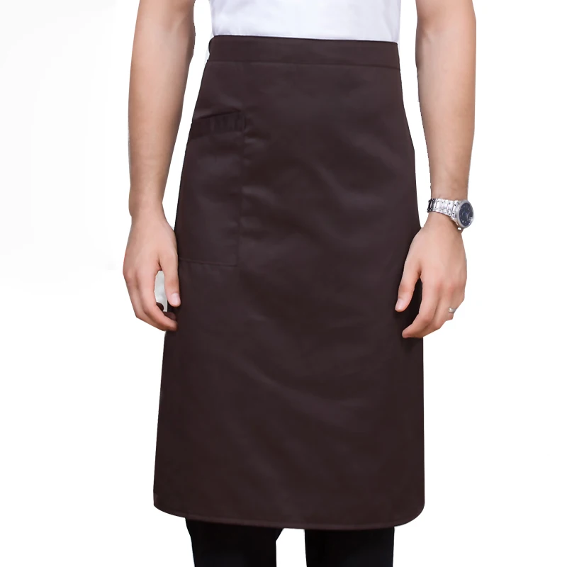 Keuken Schort Voor Mannen Catering Kleding Hotel Koken Schort Restaurant Chef Werk Schorten Bakkerij Ober Diagonaal Pocket Schort