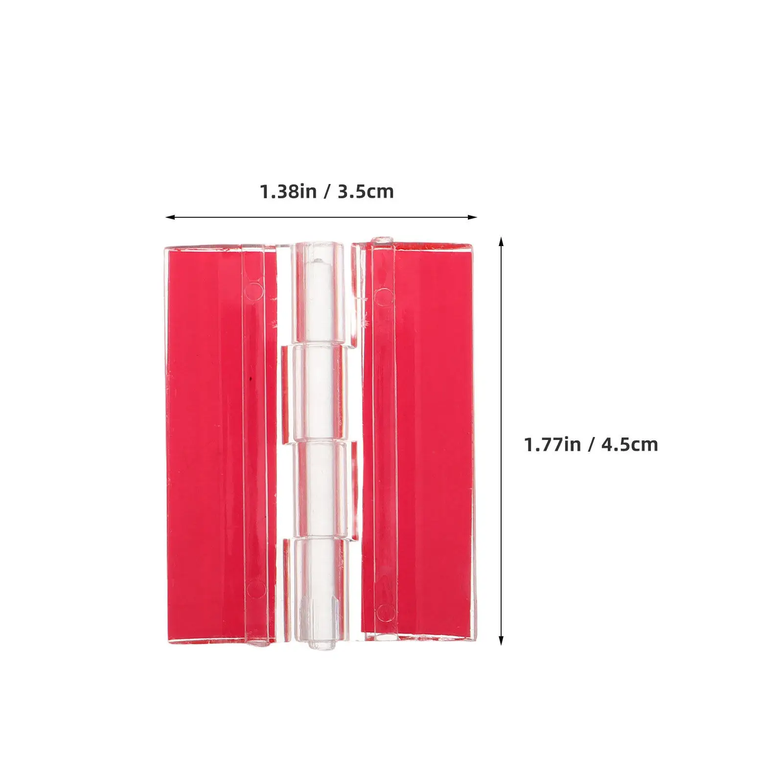 Clear Acrylic Piano Hinges 12 Pack 45mm Self Adhesive Mini Continuous Hinges for Display Boxes Doors