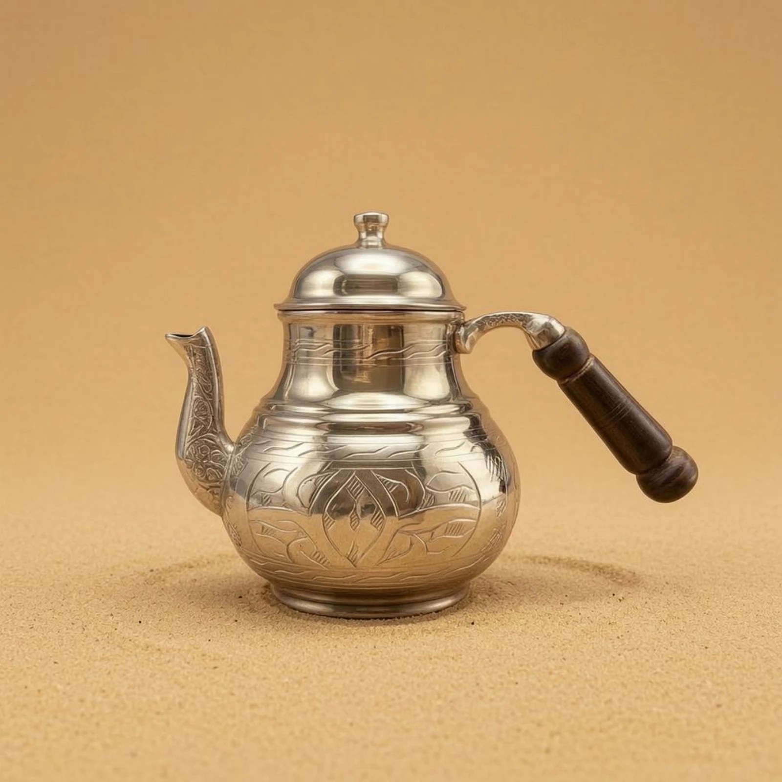 Artisanal Copper Teapot Floral Tin-Lined Copper Teapot Cookware Traditional Design Kitchenware Non