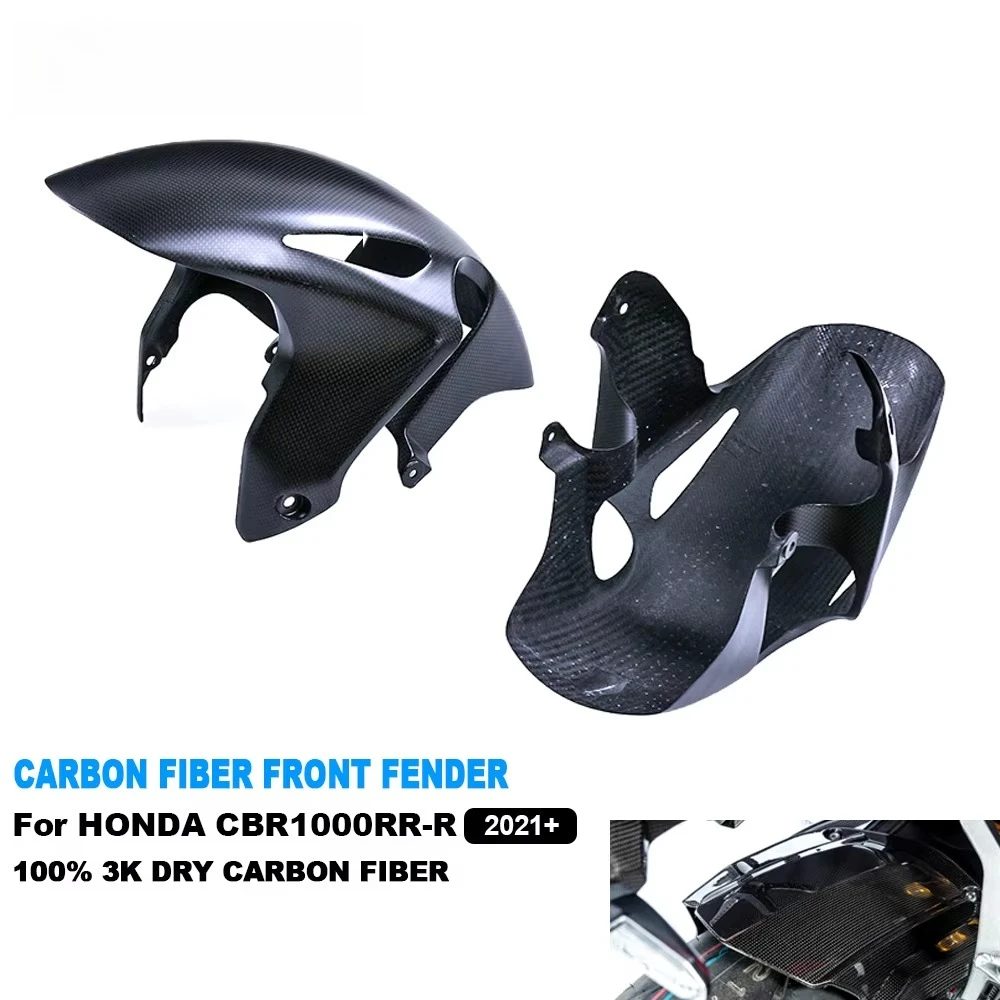 Carbon Fiber Motorcycle Front Wheel Mud Flap Splash Front Fender Hugger Mudguard for Honda CBR1000RR-R 2021-2026