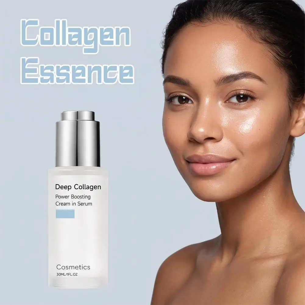 30ml Deep Collagen Power Boosting Cream In Serum Deep Plump Skin Firm Reduce Wrinkles Face Care Refine Smooth Skin Texture Serum
