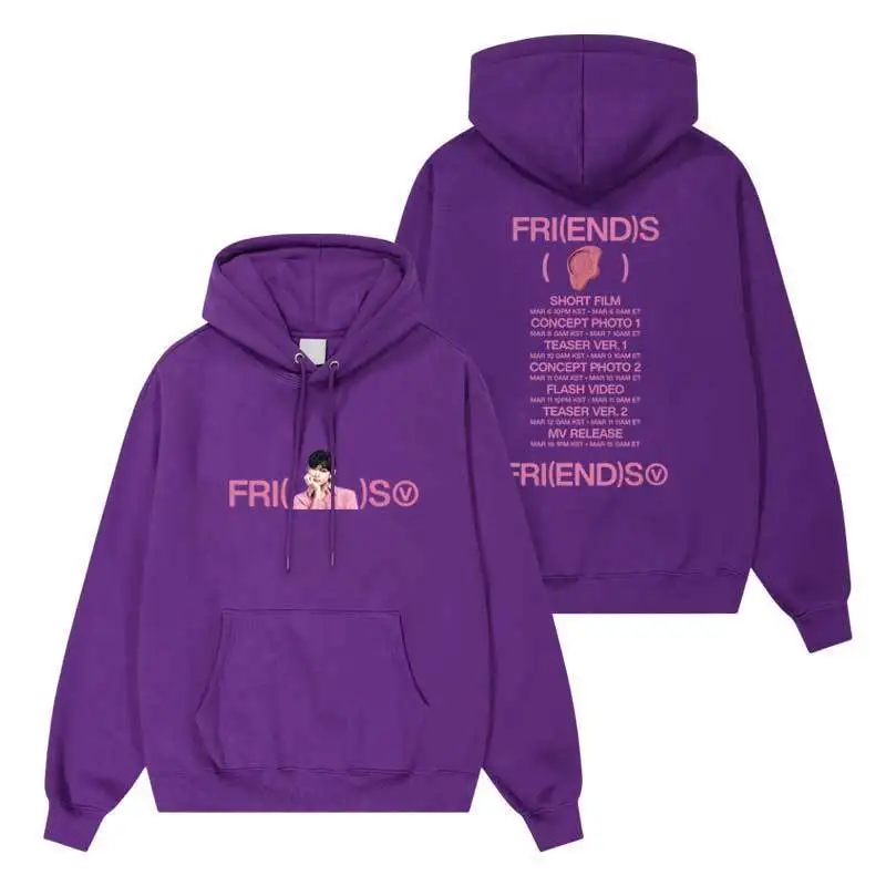 Kpop v Freunde Hoodie Männer/Frauen Sweatshirts Streetwears Männer Frauen Rundhals ausschnitt Pullover Kleidung Top Fans Geschenk