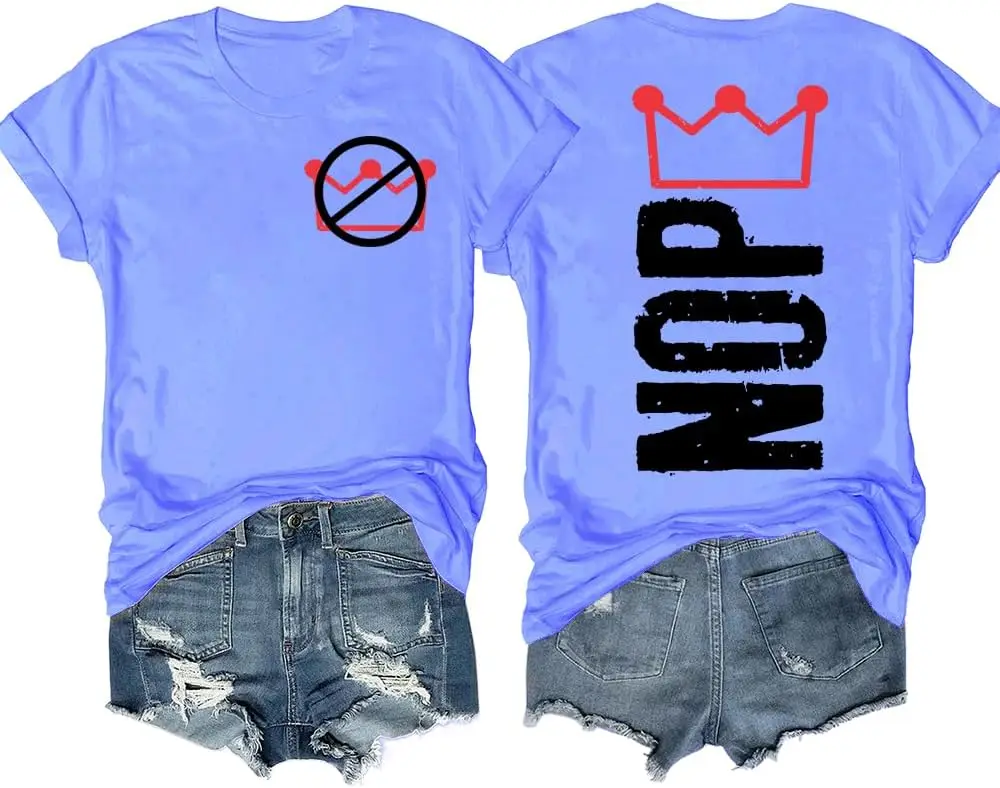 No Kings Shirt No Kings in America Shirt Resists Sign T-Shirt Patriotic Graphic Tees for Women Men
