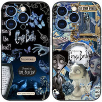 The Corpse Bride Black Phone Case For Apple iPhone 15 Pro Max 15 14 13 12 Pro Max Mini 11 Pro 7 8 Plus XR X XS SE 2020 2022