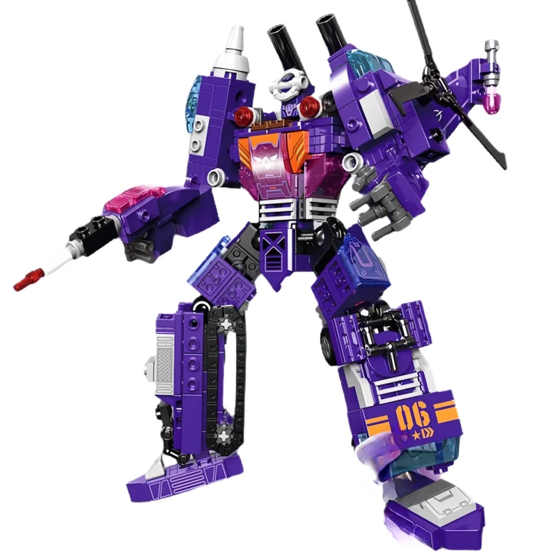 

New 6-in-1 Assembled Building Blocks Educational Toy Dual-form Children's Gift Movable Robot Mecha Boy Deformation Holiday Gift