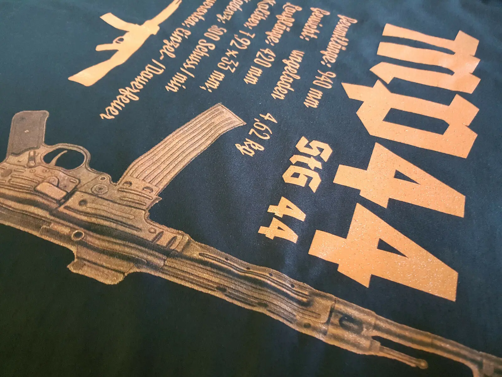 MP44 Premium Men T-shirt Army Military MG 42 Germany Short Sleeve Casual T Shirt