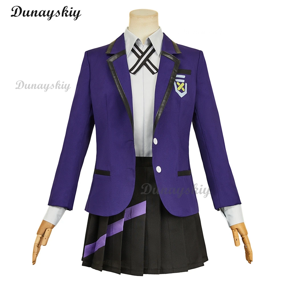 Anime GQuuuuuuX of Gundanm Nyaan Cosplay School Uniform Costume Dark Blue JK Outfits Women Disguise Halloween Carnival Suits