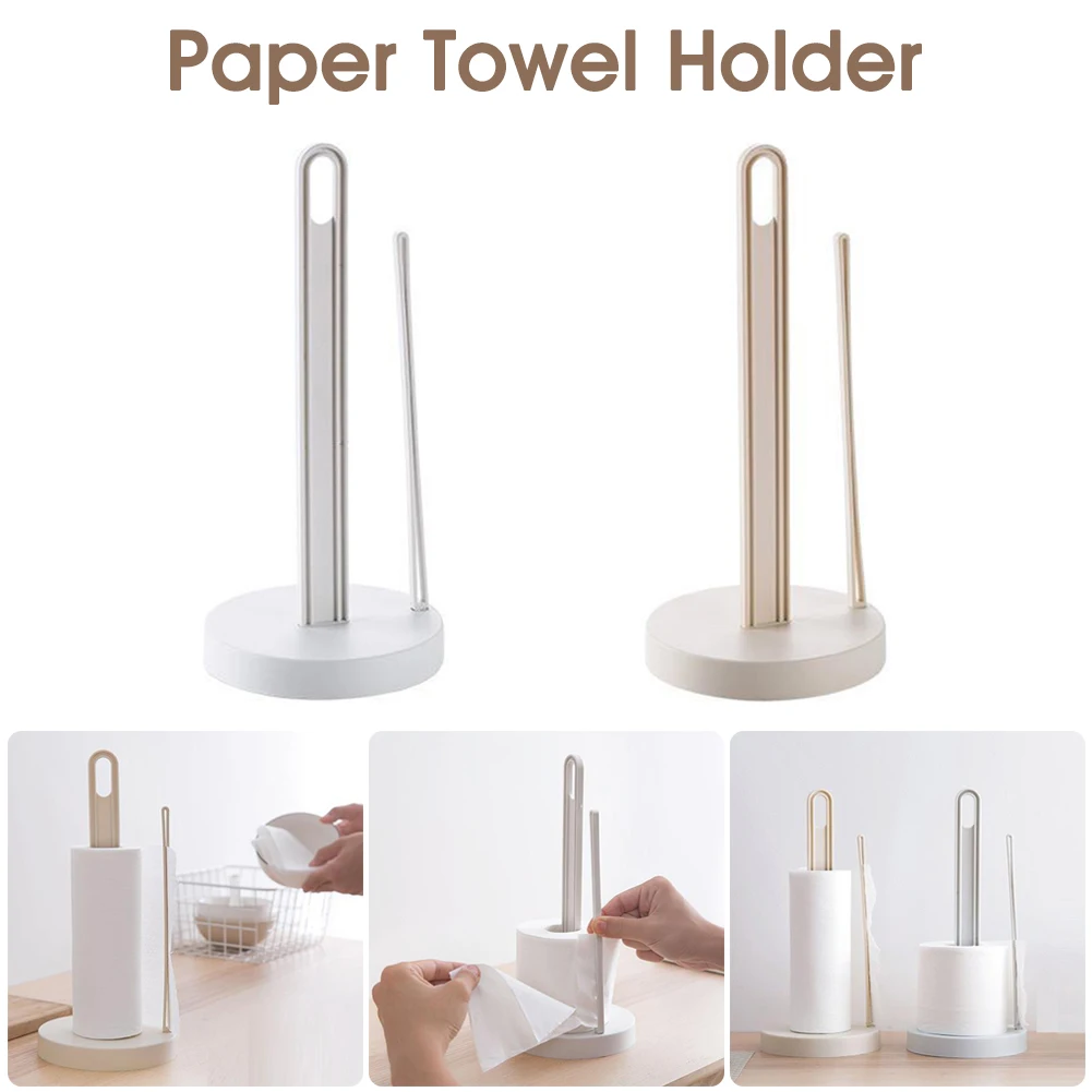 

Vertical Roll Paper Holder Kitchen Paper Napkin Racks Creative Desktop Punch-Free Removeable Roll Paper Towel Rack Dropshipping