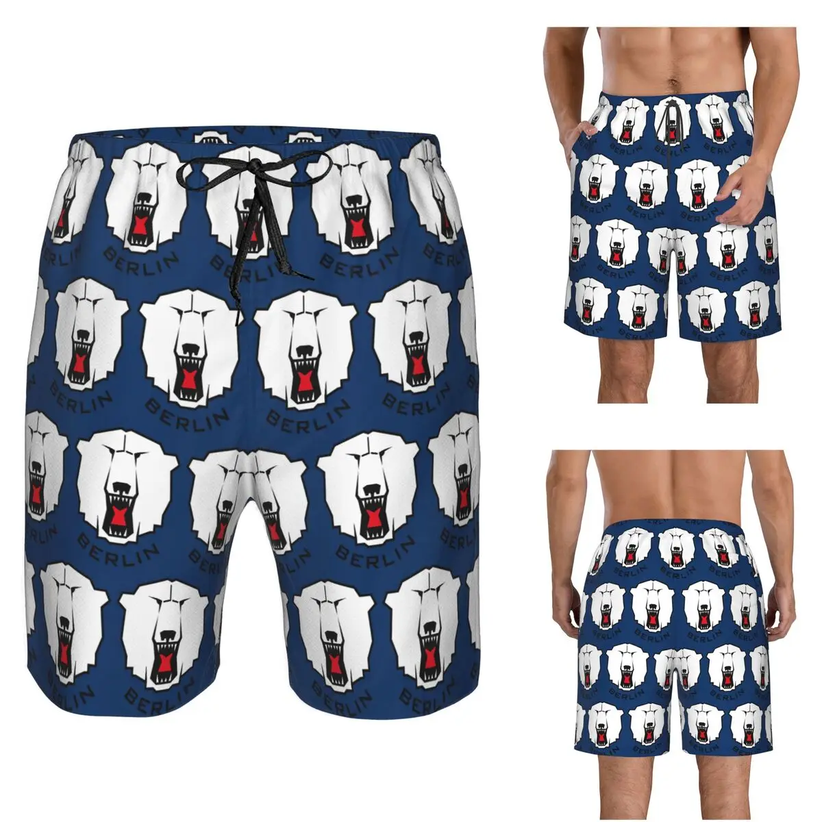 Eisbaren Berlin Trunks Beach Board Shorts Casual Quick Dry Swim Summer Men Pants