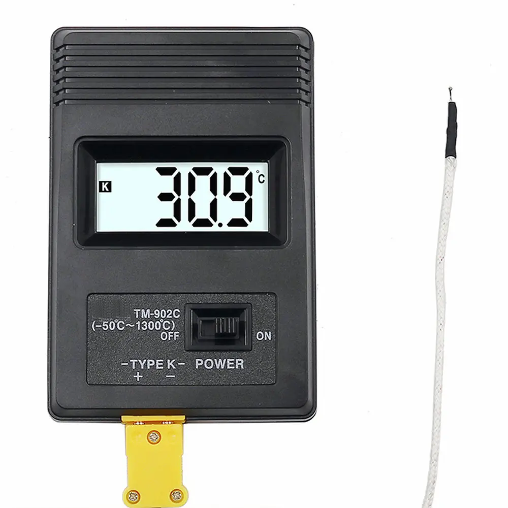 TM-902C Digital K Type Temperature Meter Thermometer Sensor + Thermocouple Probe detector -50C to 1300C Industrial thermometer