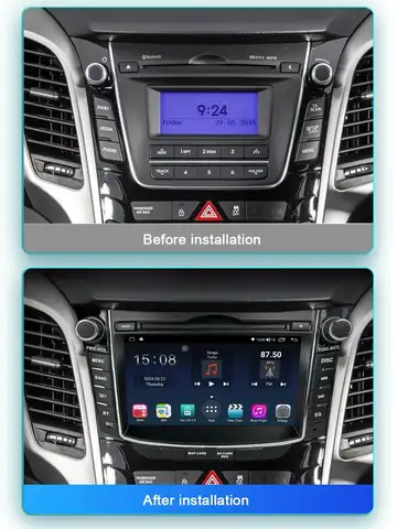 현대 i30 엘란트라 GT 2011-2017용 무선 카플레이 카 라디오, 신형 안드로이드 멀티미디어 스테레오 비디오 플레이어 GPS 네비게이션 오토