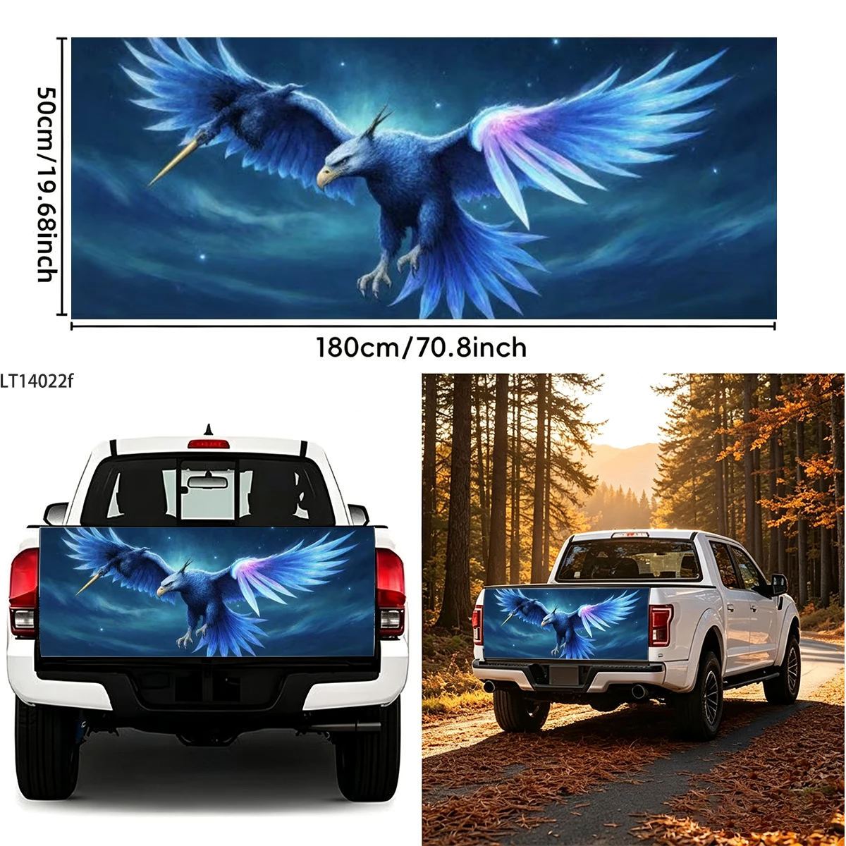 Vintage Wilderness Stag Big Moon Landscape Car Rear Tail Sticker Waterproof Vinyl Universal Truck Exterior Mod Accessory Decor