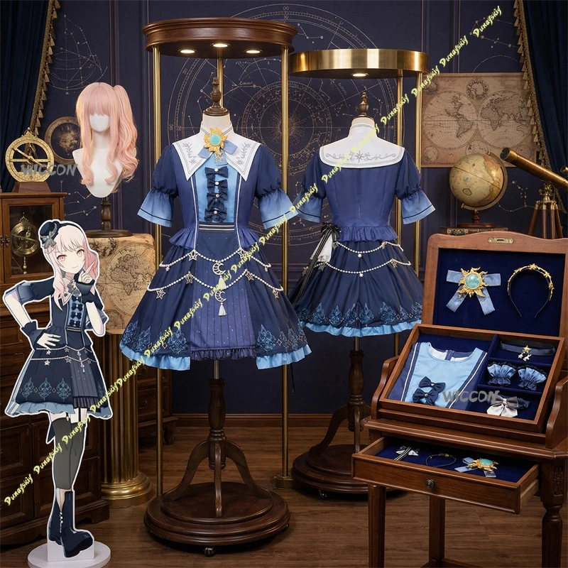 

Colorful Stage!Mizuki Akiyama Stage Performance Costume High Quality Star Dress Set With Clothes,Wigs Hallowen Play Role Clothes