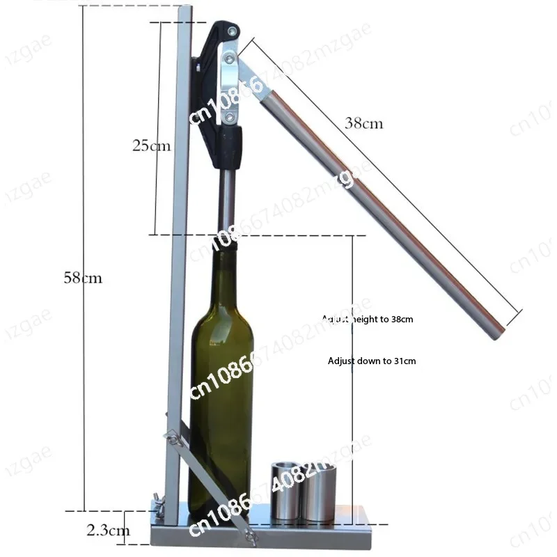 

Manual Table Top Wine Cork Press Machine for Red Wine Bottle Sealing Soft Cork Insertion and Capping Tool