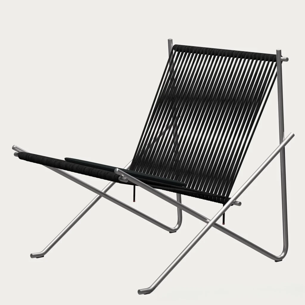 

Modern simple European rope stainless steel chair office casual soft chair