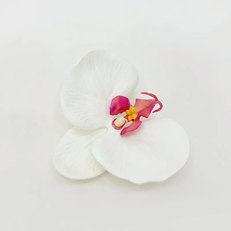 20 Stück Künstliche Silikon-Baumwoll-Schmetterlings-Orchideenköpfe DIY Kopfschmuck Zubehör Geschenkbox Deko Blumen Hochzeit Party Heimdekoration – Detail 9