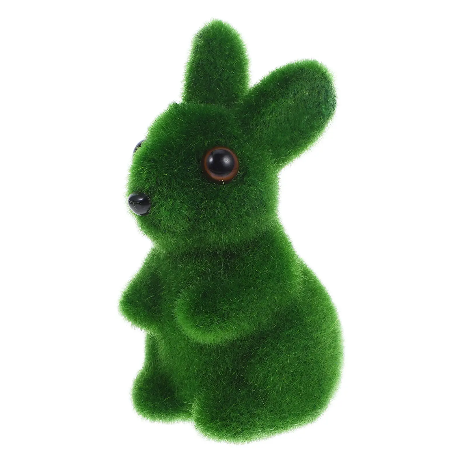 Easter Rabbit Garden Statue Flocked Foam Artificial Moss Sculpture Outdoor Indoor Spring Decor Rabbit Lawn Ornament Micro
